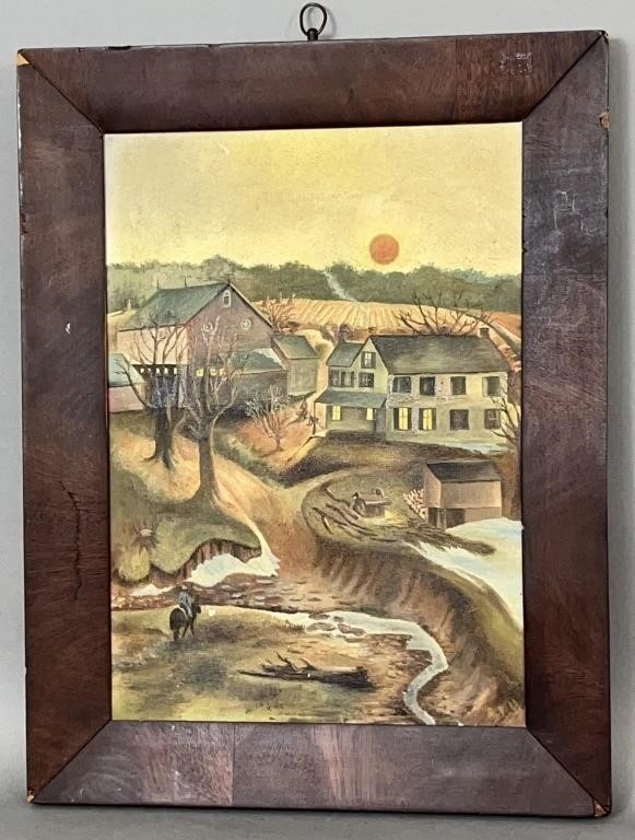 OIL ON BOARD PAINTING CA. 1900;