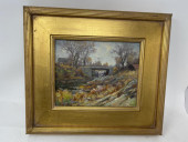 OIL ON BOARD PAINTING LANDSCAP