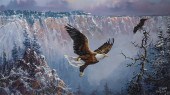Oil on board painting titled "