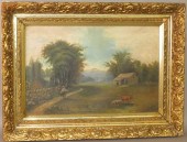 OIL ON BOARD PASTURE SCENEca.