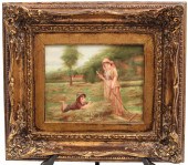OIL ON BOARD PEASANT SCENE PAI