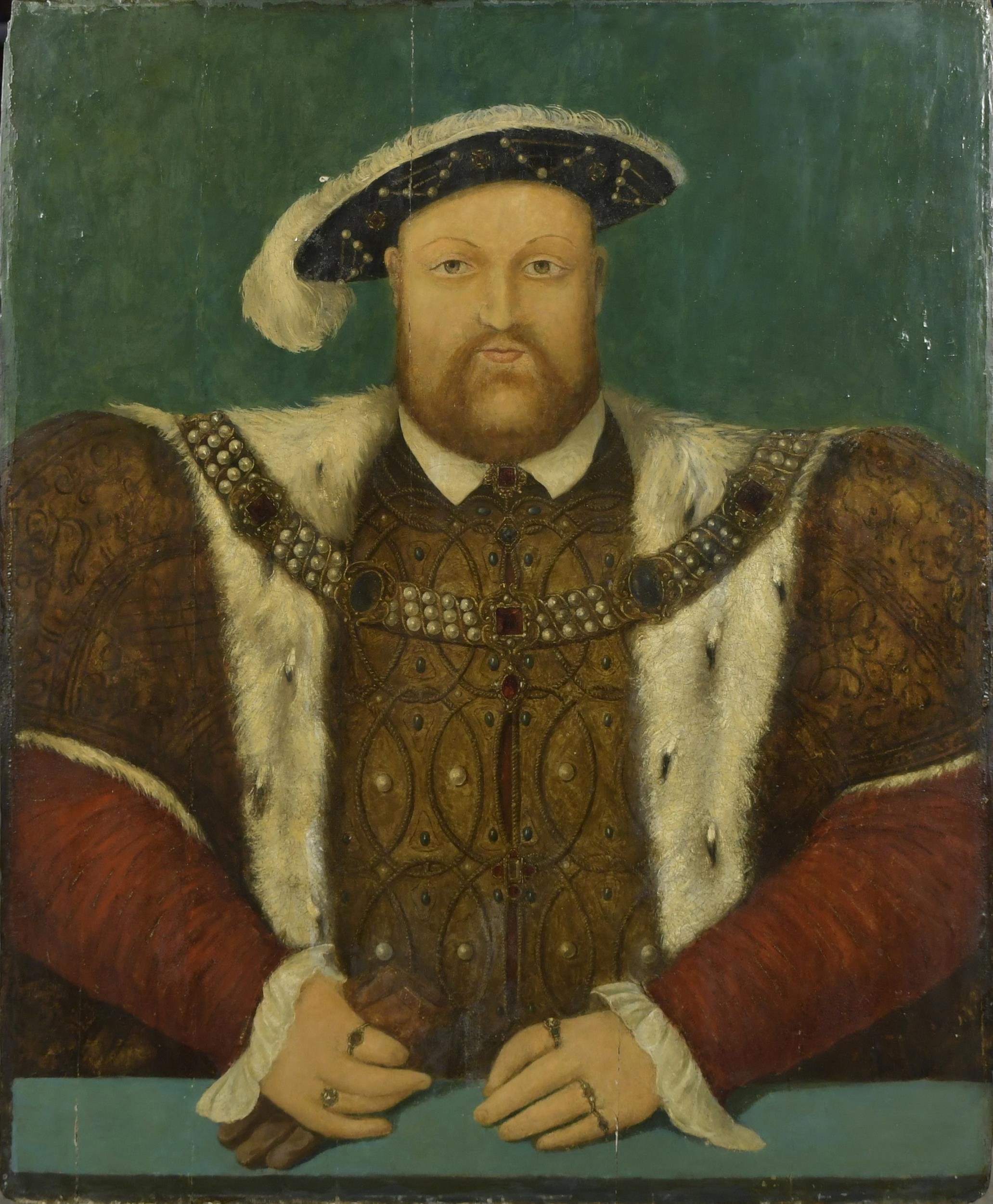 OIL ON BOARD PORTRAIT,  HENRY VIII.