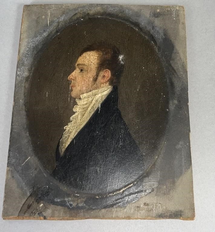 OIL ON BOARD PORTRAIT OF JOHN M.