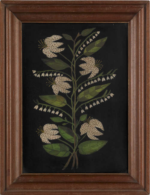 Oil on board still life of a flower