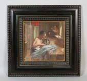 OIL ON BOARD TAILOR AT WORKOil