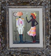 OIL ON BOARD, "UN MONSIEUR IMP