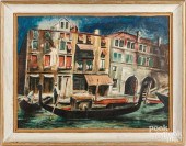 OIL ON BOARD VENETIAN SCENEOil