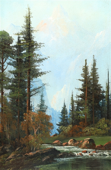 Oil on board, vintage California