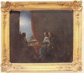 OIL ON CANVAS, A CHESS GAME UN