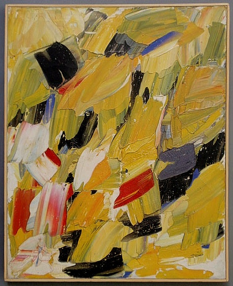Oil on canvas abstract painting