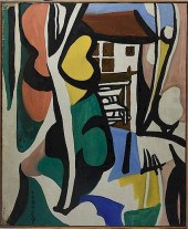 OIL ON CANVAS, ABSTRACT, SIGNE