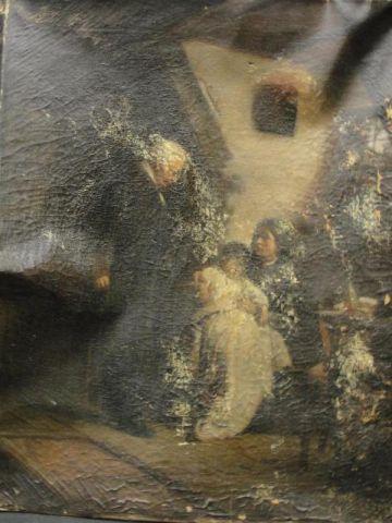 Oil on Canvas. As is. Extensive