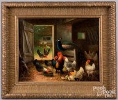 OIL ON CANVAS BARN SCENE, EARL