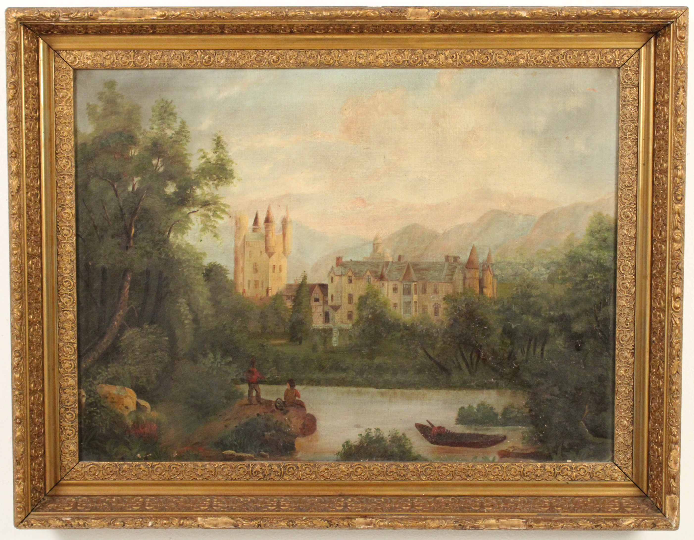 OIL ON CANVAS BAVARIAN VILLAGE