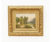 Oil on canvas Belgium landscap
