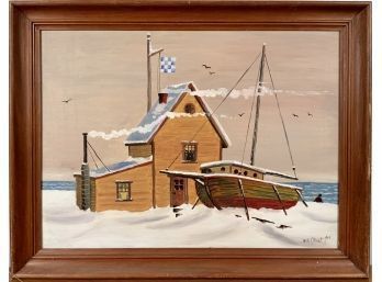 Oil on canvas board, by Randolph VT