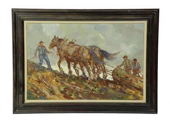 OIL ON CANVAS BY LESLIE COPE.