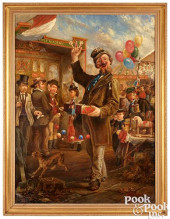 OIL ON CANVAS CARNIVAL SCENE S