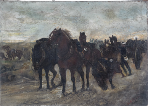 Oil on canvas civil war battle