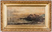 OIL ON CANVAS COASTAL SCENE, L