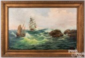 OIL ON CANVAS COASTAL SCENEOil