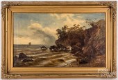 OIL ON CANVAS COASTAL SCENEOil