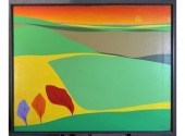 Oil on canvas, colorful abstra