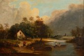 OIL ON CANVAS CONTINENTAL VILL