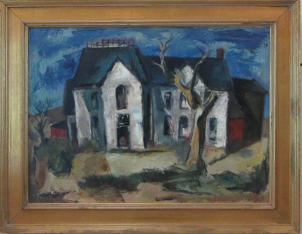 OIL ON CANVAS, DESOLATE ESTATE,