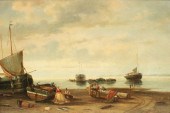 OIL ON CANVAS DUTCH COASTAL SC
