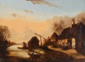 OIL ON CANVAS DUTCH LANDSCAPEO