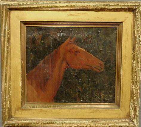 Oil on canvas equine portrait