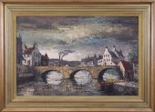 OIL ON CANVAS, EUROPEAN RIVER