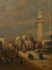 OIL ON CANVAS EUROPEAN STREET
