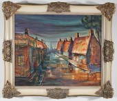 OIL ON CANVAS, EUROPEAN STREET
