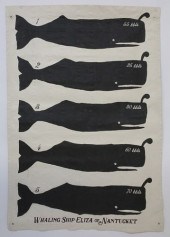 OIL ON CANVAS "FIVE SPERM WHAL