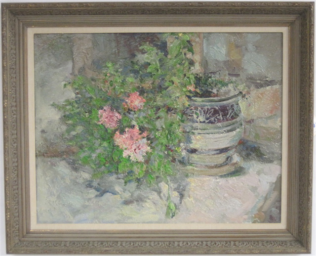 OIL ON CANVAS FLORAL STILL LIFE