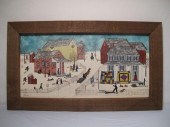 Oil on canvas Folk Art paintin