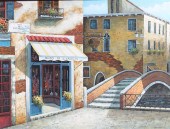 Oil on canvas framed painting;
