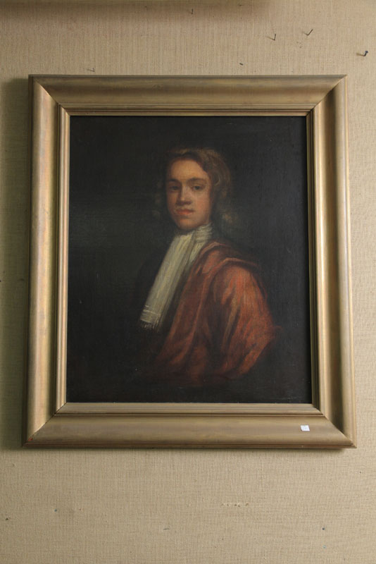 OIL ON CANVAS. Half length portrait