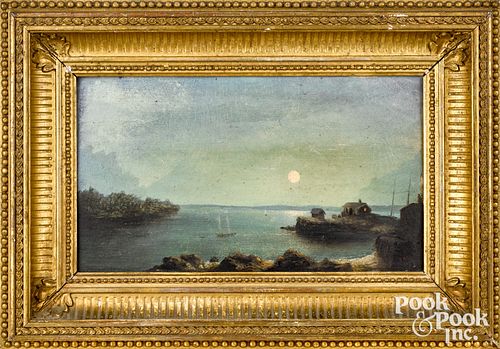 OIL ON CANVAS HARBOR SCENEOil on