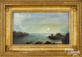 OIL ON CANVAS HARBOR SCENEOil