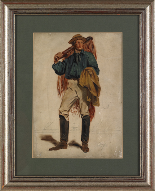 Oil on canvas illustration of a