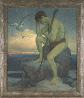 Oil on canvas illustration of