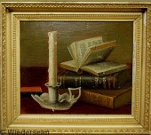 Oil on canvas laid down on boa