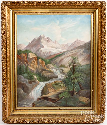 OIL ON CANVAS LANDSCAPE, CA.