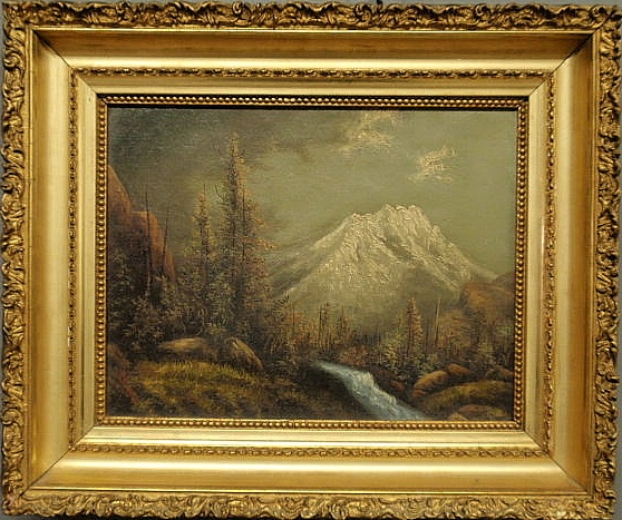 Oil on canvas landscape painting