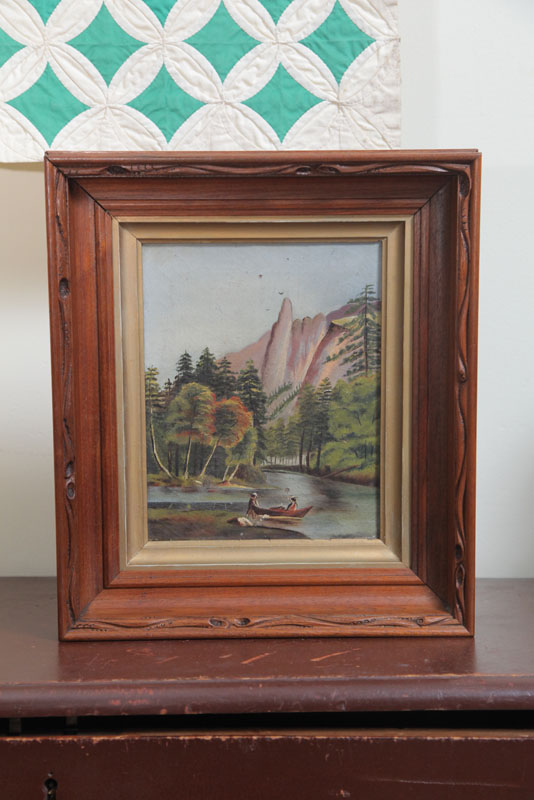 OIL ON CANVAS. Landscape with
