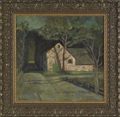 Oil on canvas landscape with a