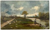 OIL ON CANVAS LANDSCAPEOil on